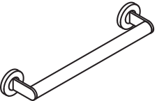 Haltegriff mobil, Edelstahl, pulverbeschichtet, Achsmaß 400 mm, Durchmesser 32 mm, in Farbe DC (Schwarz tiefmatt)