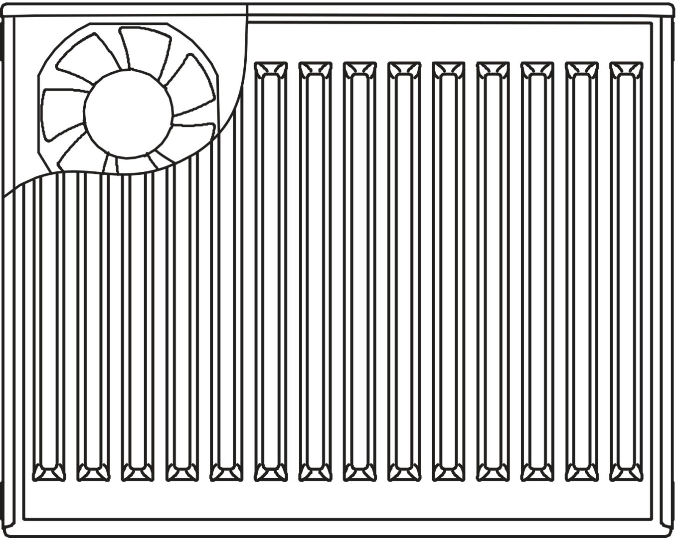 Kermi Wärmepumpen-Design-Flachheizkörper „x-flair Profil-K“ 180 × 60 cm in Weiß