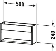 Duravit Wandregal „Ketho“ 50 × 24 × 13,5 cm in Weiß Hochglanz