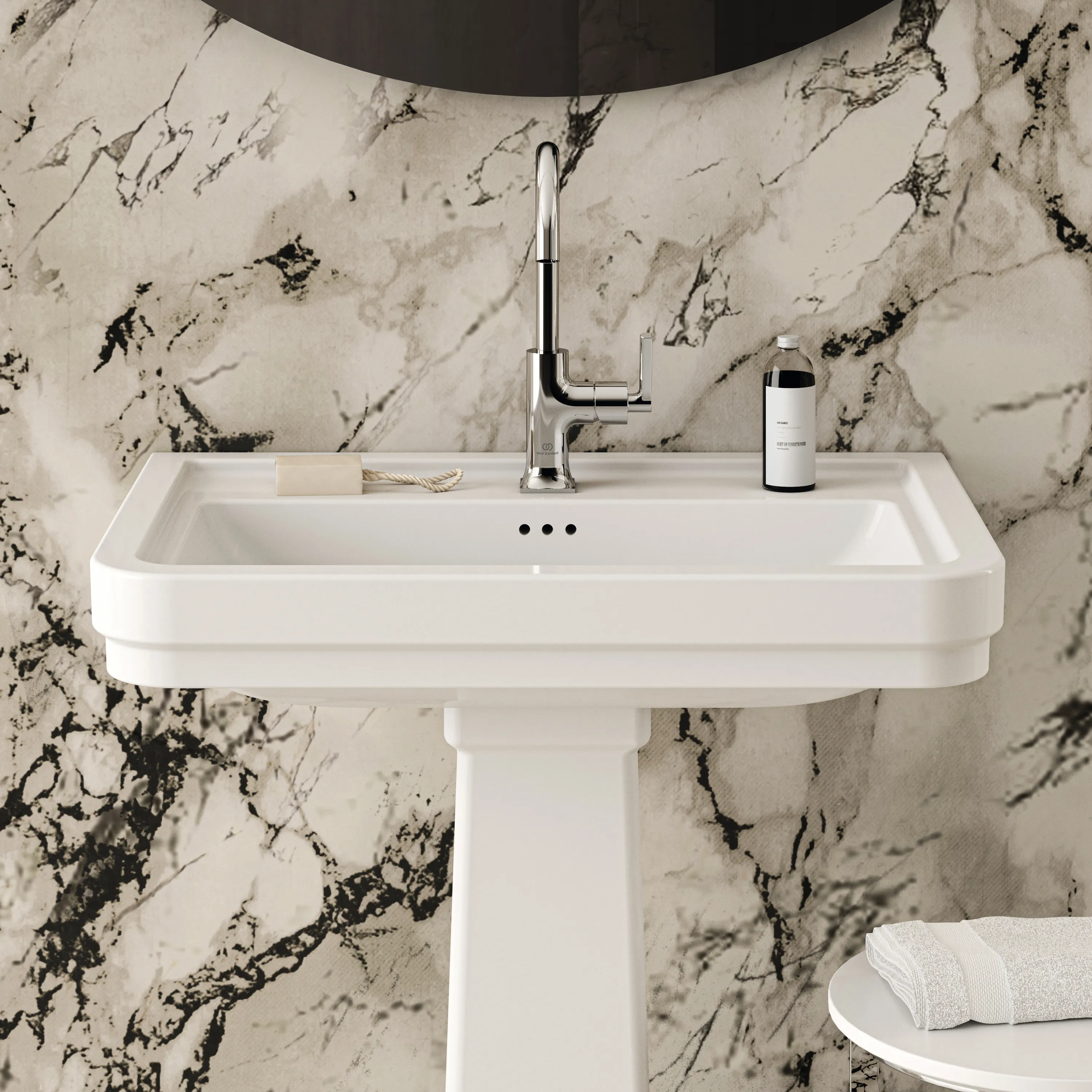 Waschbecken „Calla“ 71,5 × 50 × 17,5 cm, Hahnlochposition mittig Waschbecken „Calla“ 71,5 × 50 × 17,5 cm, Hahnlochposition mittig