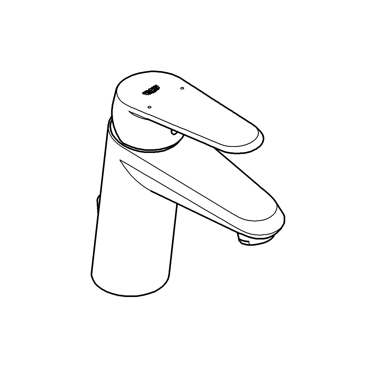 Grohe Eurodisc Cosmopolitan Einhand-Waschtischbatterie, S-Size, Einlochmontage, versenkbare Kette, chrom Grohe Eurodisc Cosmopolitan Einhand-Waschtischbatterie, S-Size, Einlochmontage, versenkbare Kette, chrom