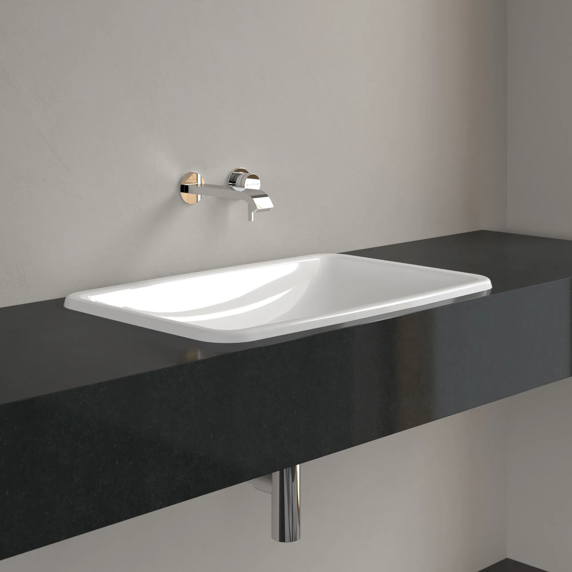 Villeroy & Boch Einbauwaschtisch aus TitanCeram „Loop & Friends“ ⌀ mm, ohne Hahnlochbohrung