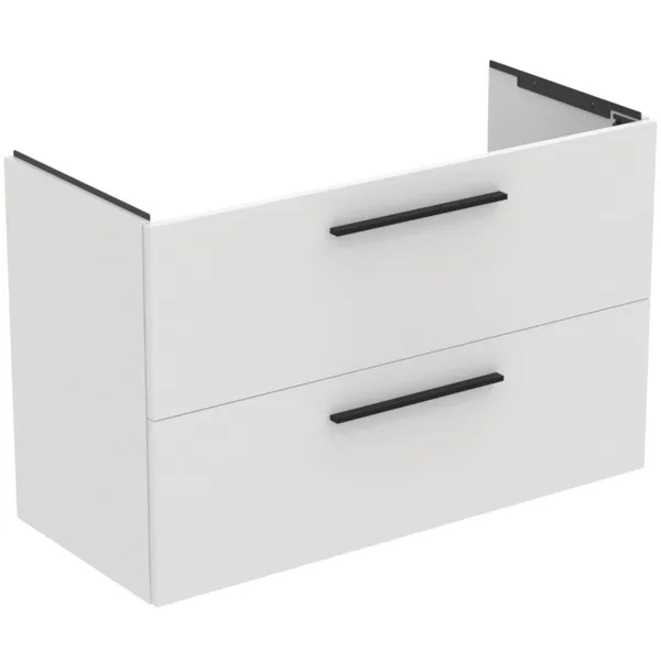 Möbelpaket i.life A mit Waschtisch 100cm und Unterschrank mit schwarzem Griff Weiß matt Möbelpaket i.life A mit Waschtisch 100cm und Unterschrank mit schwarzem Griff Weiß matt