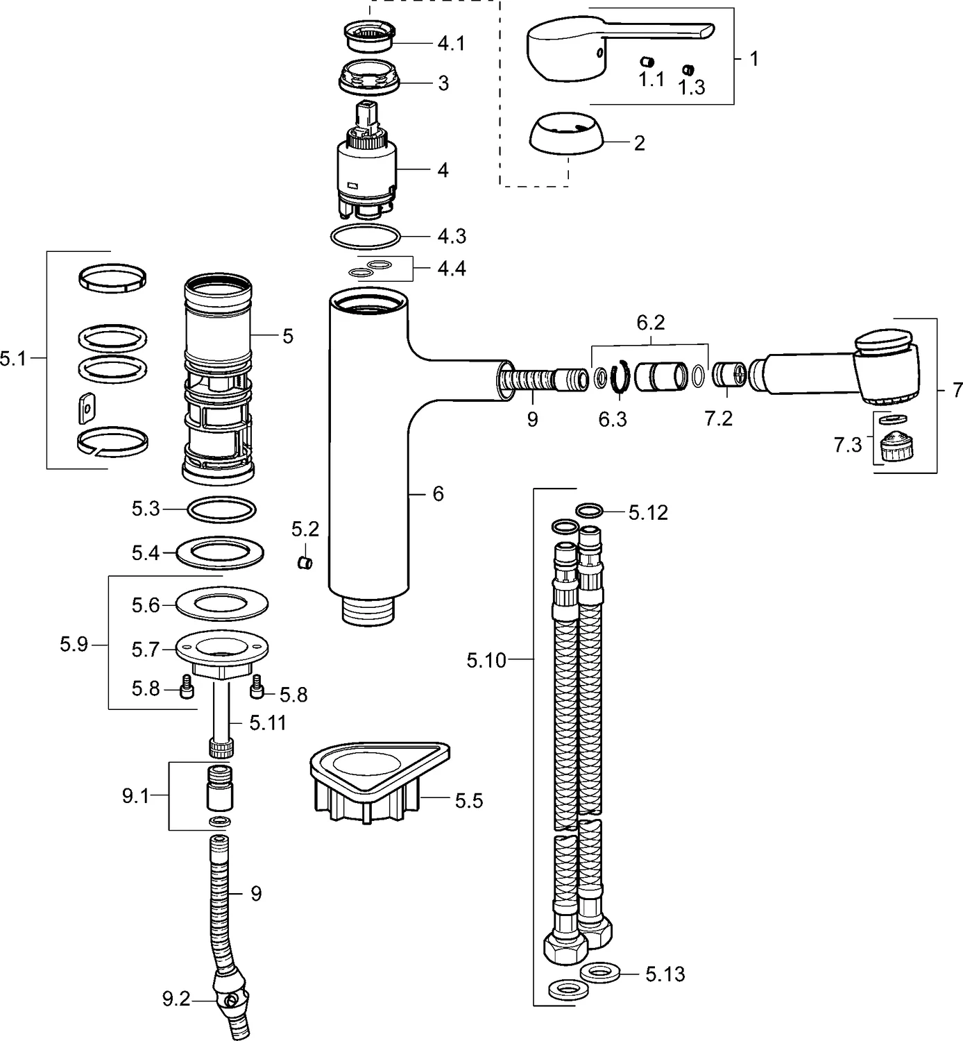 HansaRONDA Einhebelmischer Küchenarmatur HansaRONDA 0338 2-strahlig Ausladung 200 mm DN15 Chrom HansaRONDA Einhebelmischer Küchenarmatur HansaRONDA 0338 2-strahlig Ausladung 200 mm DN15 Chrom