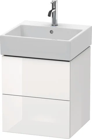 Duravit Waschtischunterschrank wandhängend „L-Cube“ 48,4 × 54,4 × 45,9 cm Weiß Hochglanz