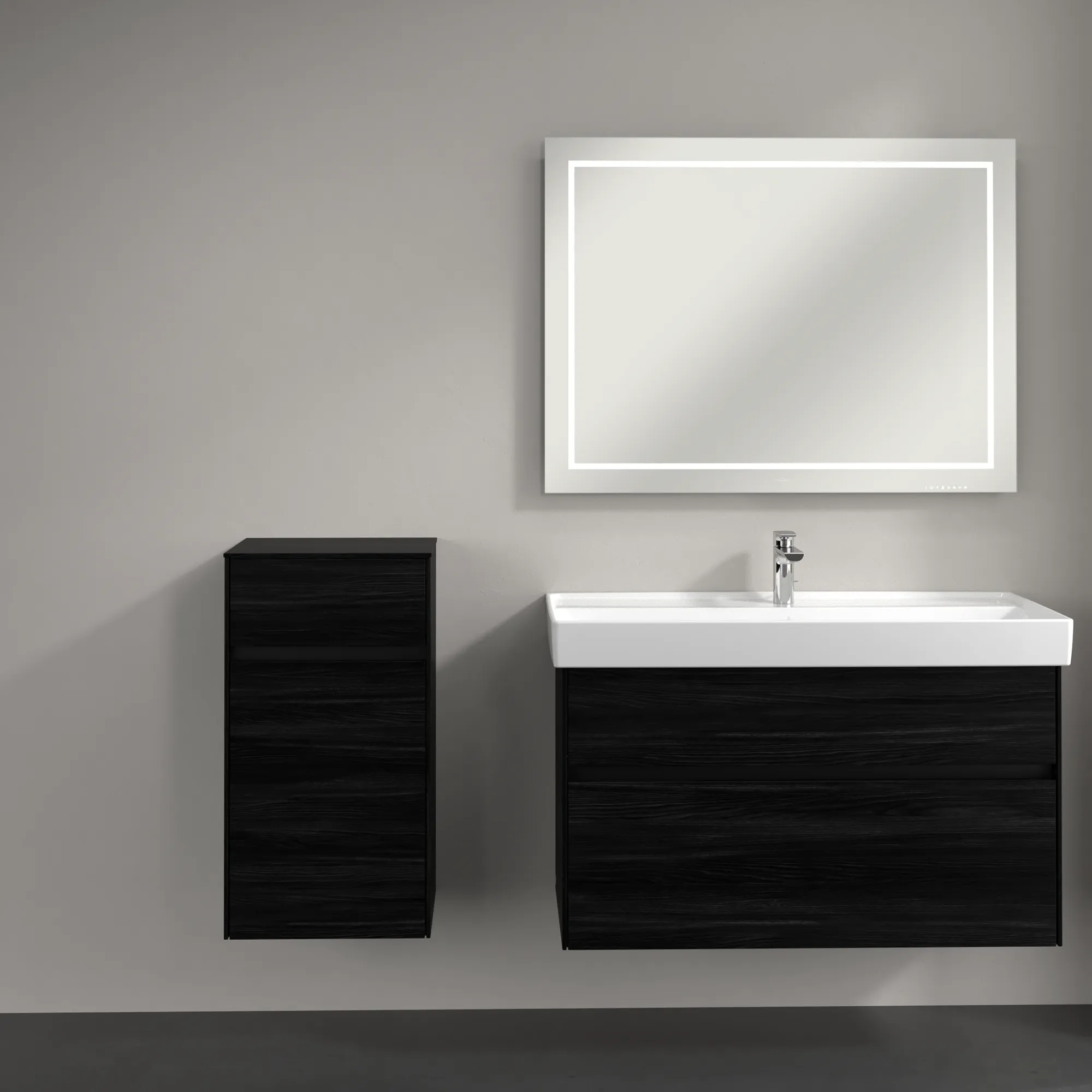 Villeroy & Boch Seitenschrank „Collaro“ 1 Tür, 1 Auszug / Schublade 40,4 × 74,8 × 34,9 cm 1 Tür, Anschlag (Scharnier) links, 1 Auszug / Schublade Villeroy & Boch Seitenschrank „Collaro“ 1 Tür, 1 Auszug / Schublade 40,4 × 74,8 × 34,9 cm 1 Tür, Anschlag (Scharnier) links, 1 Auszug / Schublade