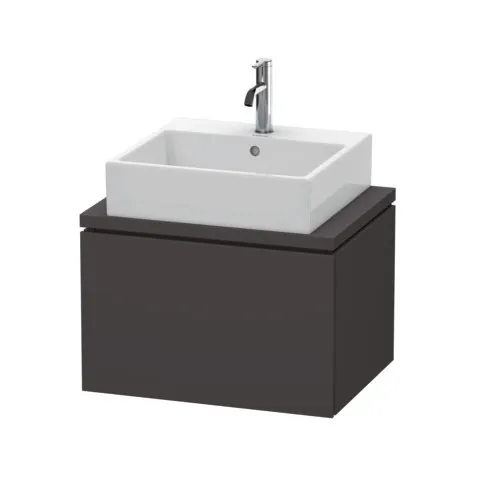 Duravit Waschtischunterschrank wandhängend „L-Cube“ 62 × 40 × 47,7 cm Graphit Supermatt Duravit Waschtischunterschrank wandhängend „L-Cube“ 62 × 40 × 47,7 cm Graphit Supermatt