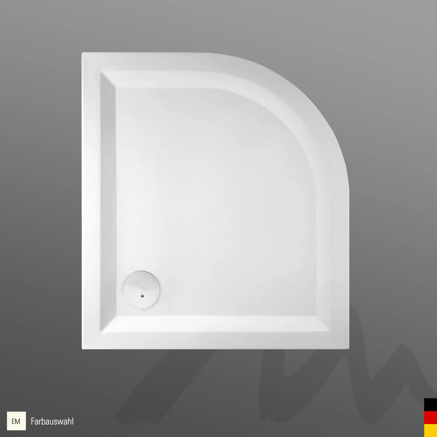 Mauersberger Acryl-Duschwanne albis 100⁄90 SF rechts, 1000x900x50, Farbgruppe: 3 Mauersberger Acryl-Duschwanne albis 100⁄90 SF rechts, 1000x900x50, Farbgruppe: 3