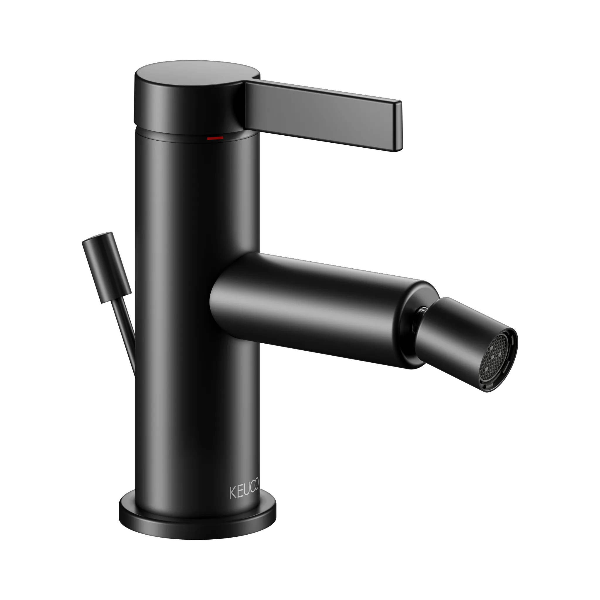 IXMO 59509371000 Einhebel-Bidetmischer mit Zugstangen-Ablaufgarnitur IXMO Pure, Rosette rund/eckig schwarz