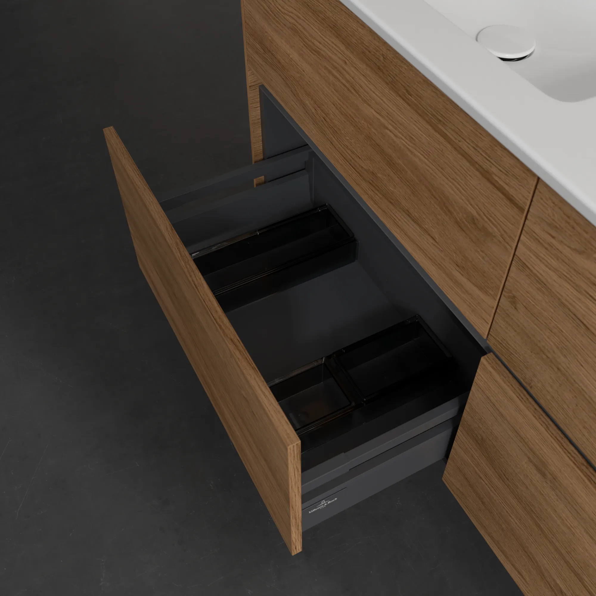 Villeroy & Boch Waschtischunterschrank „Collaro“ 1261 × 610 × 480 mm Kansas Oak, ohne Beleuchtung, für Becken mittig Villeroy & Boch Waschtischunterschrank „Collaro“ 1261 × 610 × 480 mm Kansas Oak, ohne Beleuchtung, für Becken mittig