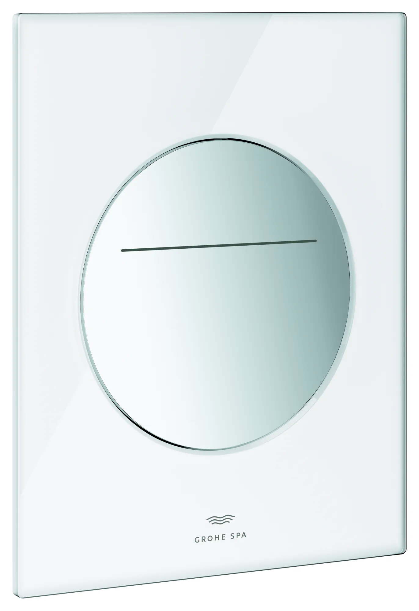 WC-Betätigung Silk Motion Arina 104645, rund, senkrechte Montage, für 2-Mengen-Betätigung, 6 V Lithium-Batterie, Typ CR-P2, chrom