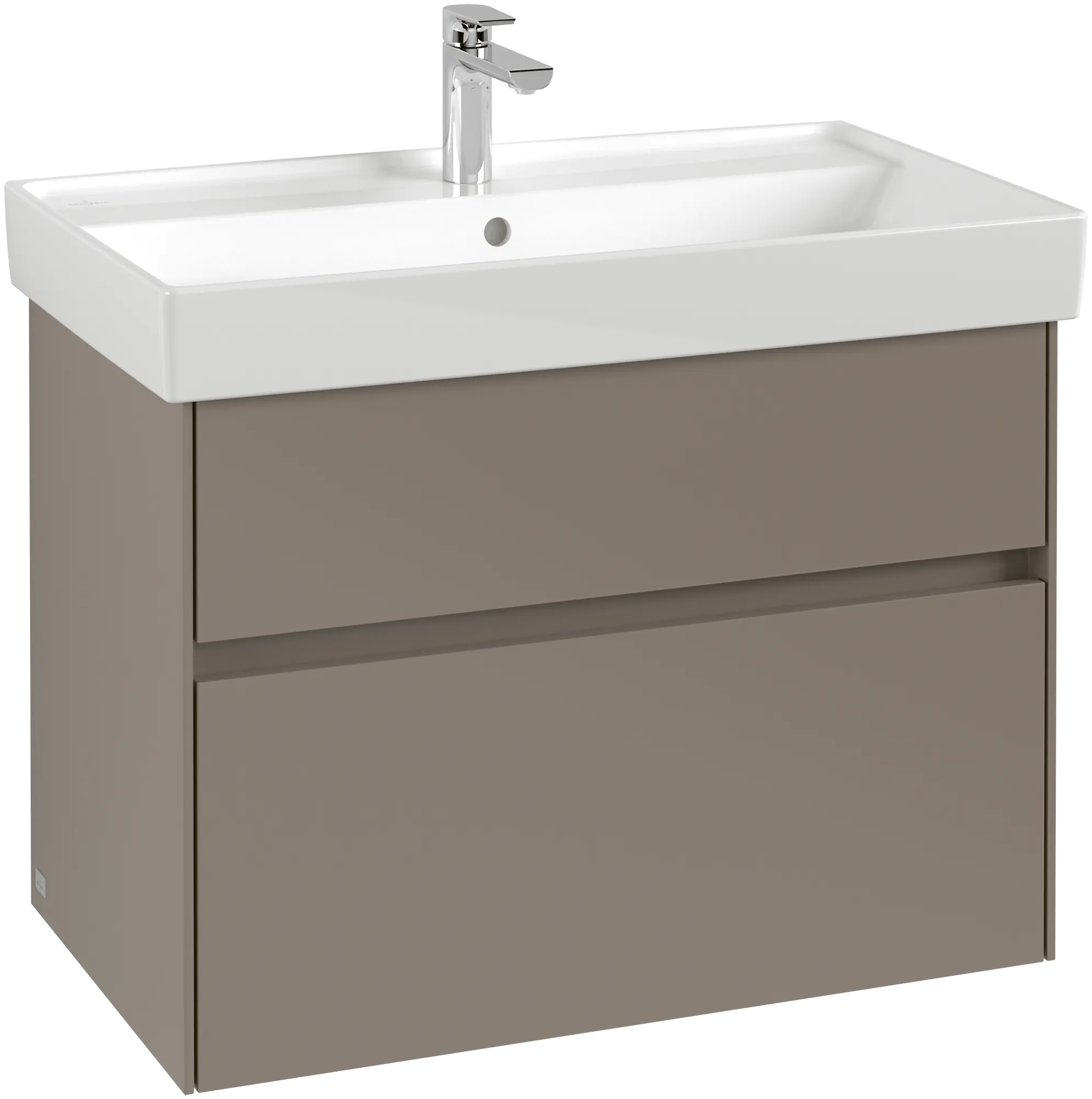 Villeroy & Boch Schrankwaschtisch aus TitanCeram „Collaro“ 800 × 465 × 160 mm, mit Hahnlochbohrung, Hahnlochposition mittig in Weiß Alpin Villeroy & Boch Schrankwaschtisch aus TitanCeram „Collaro“ 800 × 465 × 160 mm, mit Hahnlochbohrung, Hahnlochposition mittig in Weiß Alpin