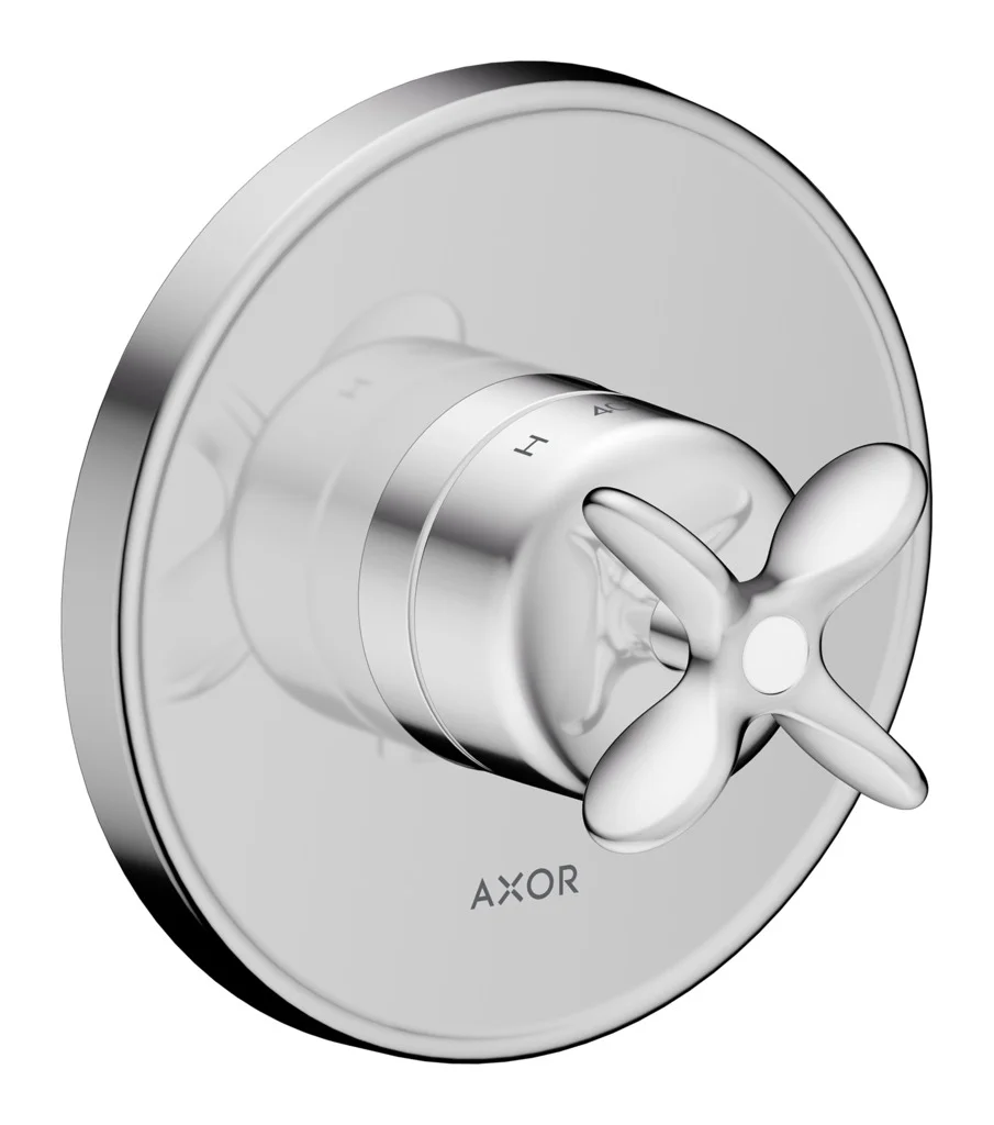 AXOR Archivio Thermostat Unterputz mit Kreuzgriff, Oberfläche: Chrom