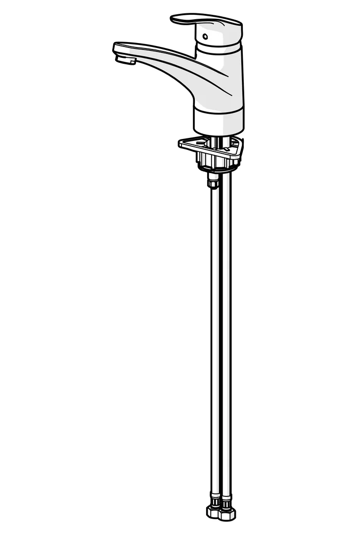 HansaMIX Einhebelmischer Küchenarmatur HansaMIX 0114 Ausladung 203 mm DN15 Chrom