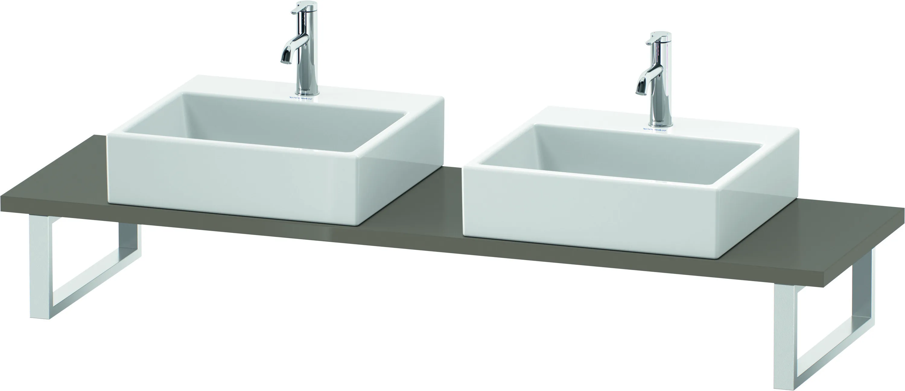 Duravit Konsole „L-Cube“ in Flannel Grey Hochglanz Duravit Konsole „L-Cube“ in Flannel Grey Hochglanz