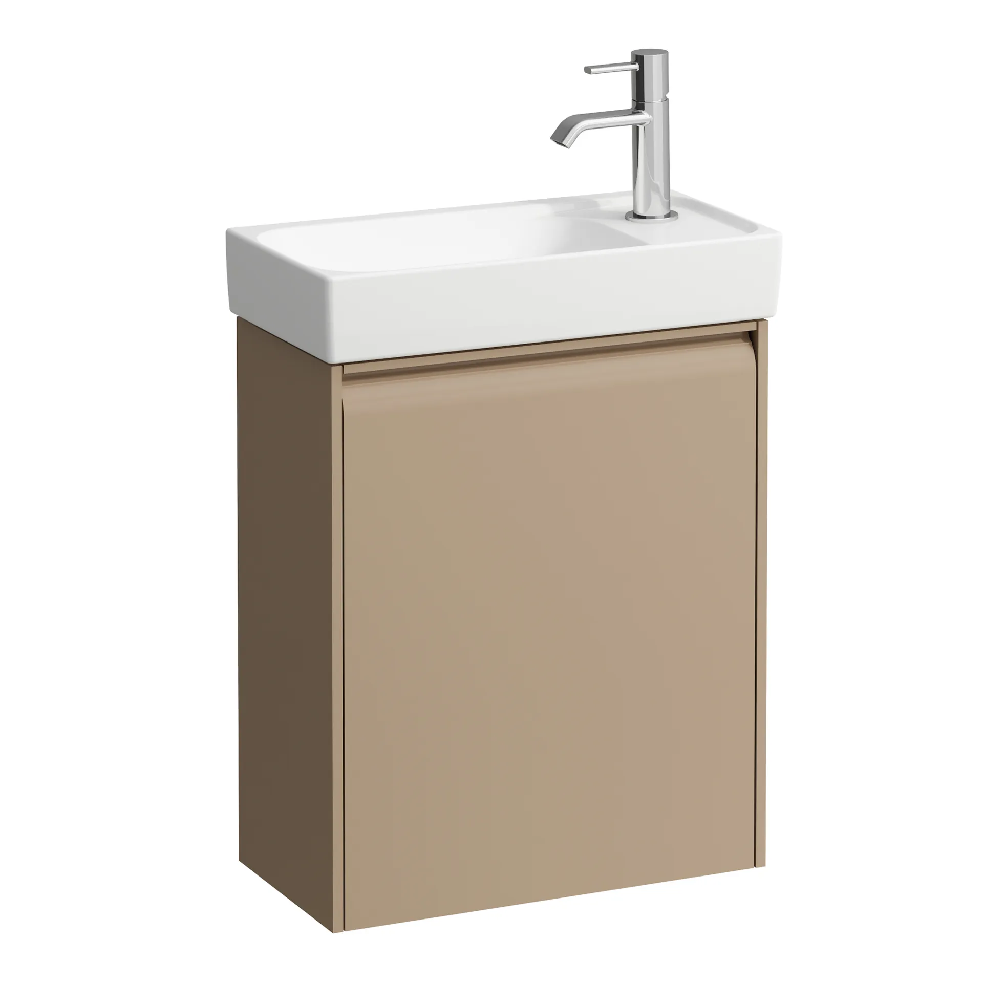 Waschtischunterbau, MEDA, 222x437x515, 1 Tür Scharnier rechts, integrierte Griffleiste, Soft-Close, 1 Glasablage (fix), für Handwaschbecken MEDA H815113 (46 cm), weiß matt Waschtischunterbau, MEDA, 222x437x515, 1 Tür Scharnier rechts, integrierte Griffleiste, Soft-Close, 1 Glasablage (fix), für Handwaschbecken MEDA H815113 (46 cm), weiß matt