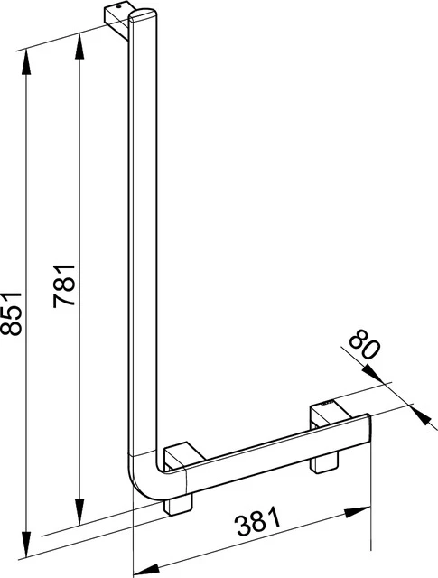 KEUCO Winkelgriff „Axess“ 400 × 800 mm Ausführung links, in Schwarz (matt) KEUCO Winkelgriff „Axess“ 400 × 800 mm Ausführung links, in Schwarz (matt)