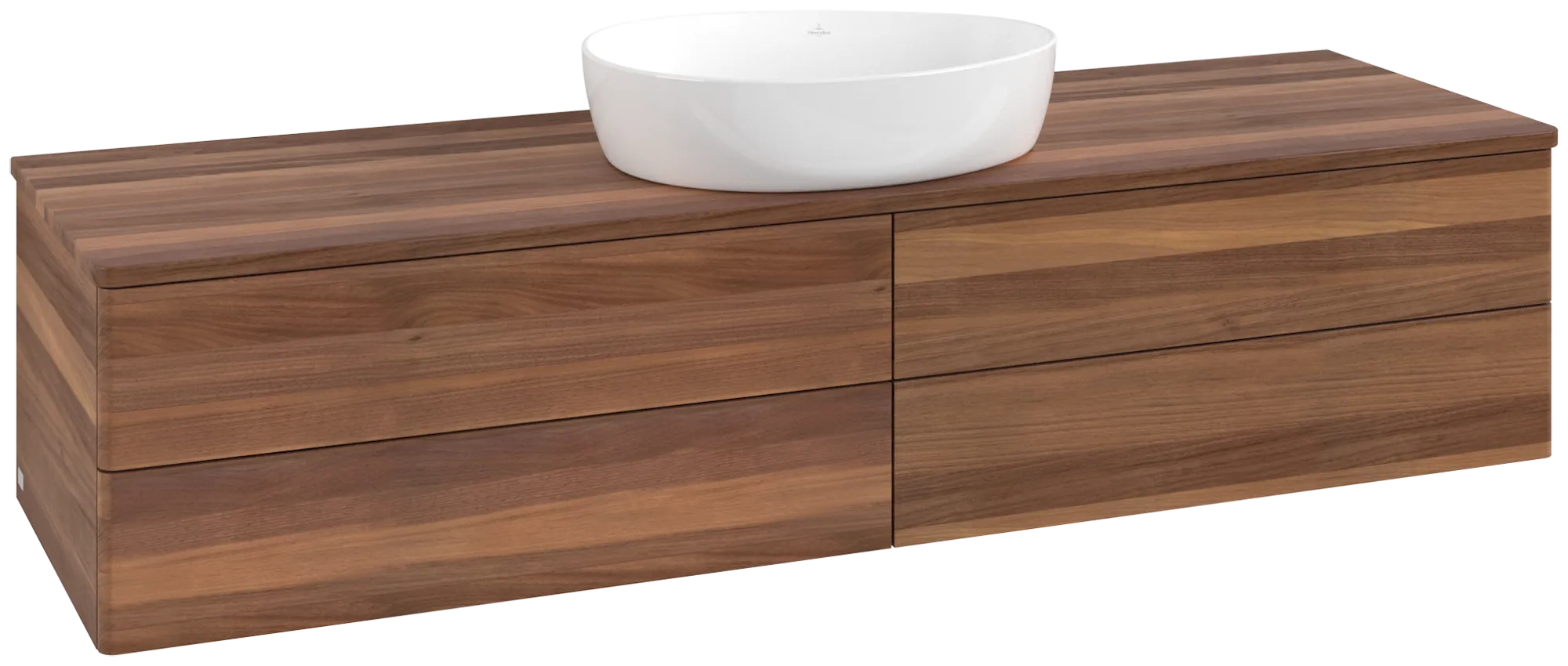 Villeroy & Boch Antao Waschbeckenunterschrank K25_1, 1600x360x500 mm, Warm Walnut