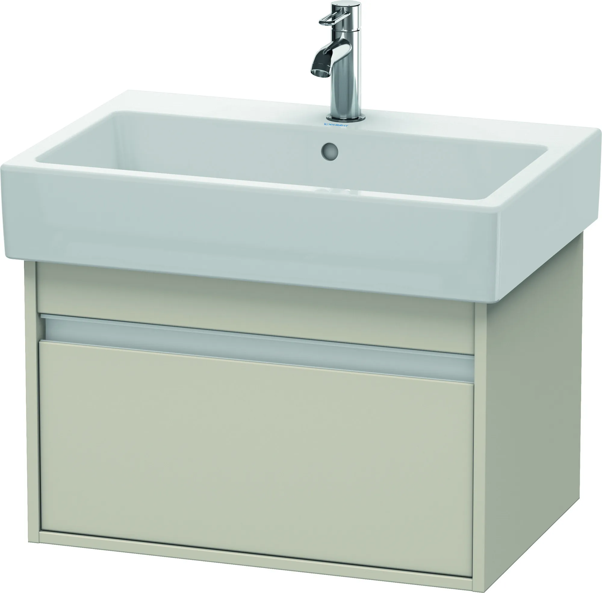 Duravit Waschtischunterschrank wandhängend „Ketho“ 65 × 41 × 44 cm Taupe Matt