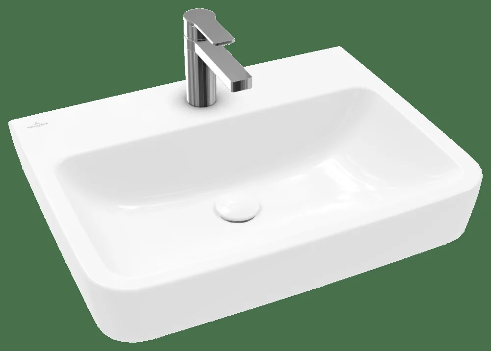 Villeroy & Boch O.novo Waschbecken 4A416L, Eckig, 600 x 460 mm, Weiß Alpin