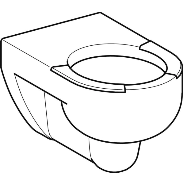 Wand-Tiefspül-WC mit gekennzeichneten Sitzflächen „Renova“ 