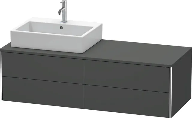 Duravit Waschtischunterschrank wandhängend „XSquare“ 140 × 40 × 54,8 cm Graphit Matt