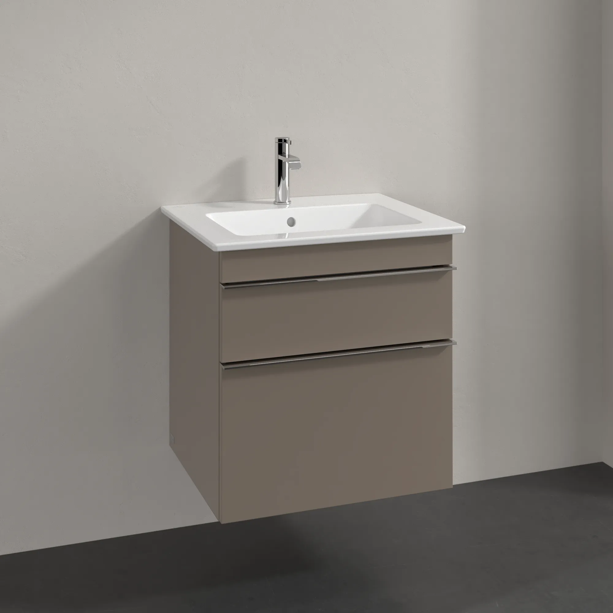 Villeroy & Boch Waschtischunterschrank „Venticello“ für Schrankwaschtisch 553 × 590 × 502 mm Taupe, für Becken mittig