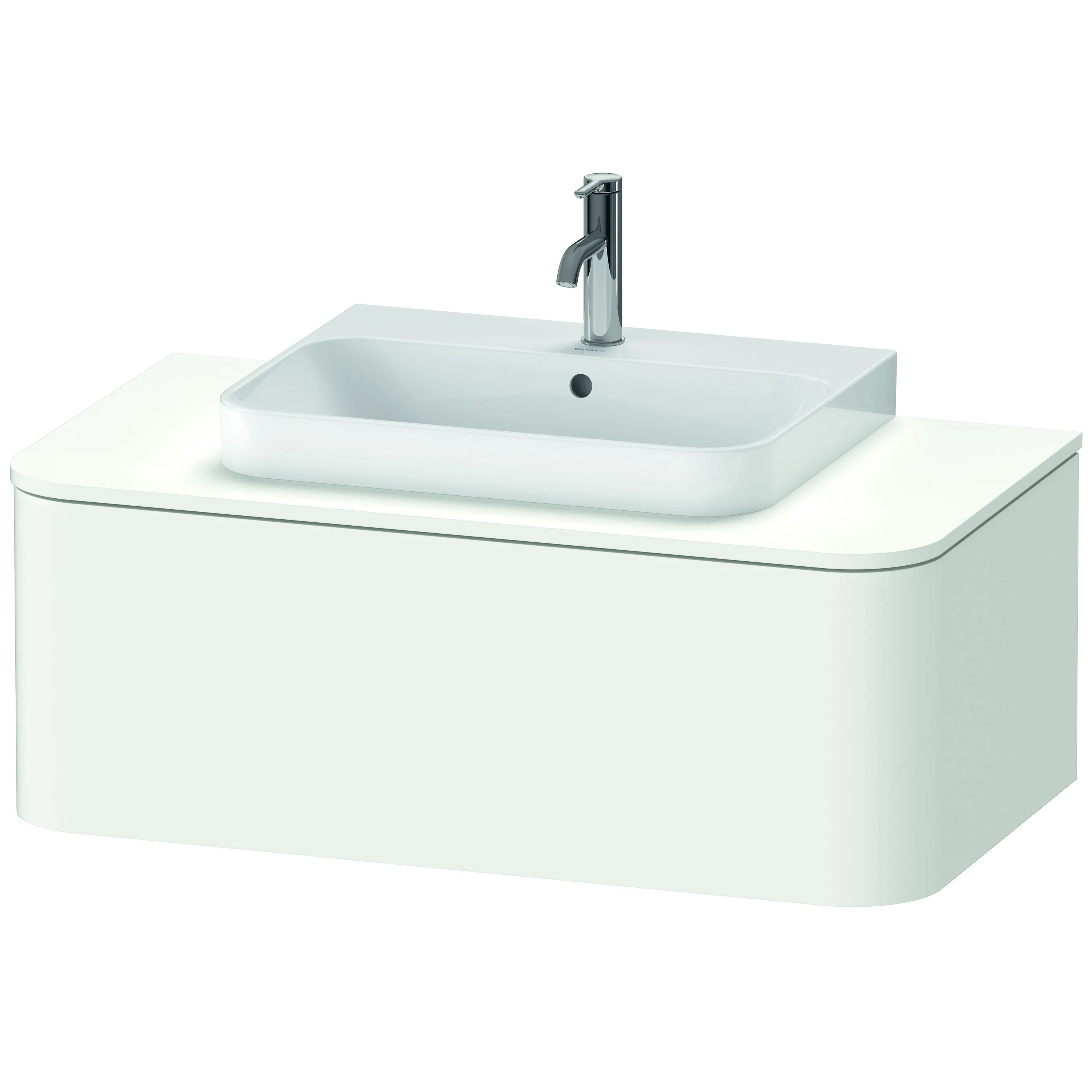 Duravit Waschtischunterschrank wandhängend „Happy D.2 Plus“ 100 × 35,4 × 55 cm Weiß Seidenmatt Duravit Waschtischunterschrank wandhängend „Happy D.2 Plus“ 100 × 35,4 × 55 cm Weiß Seidenmatt