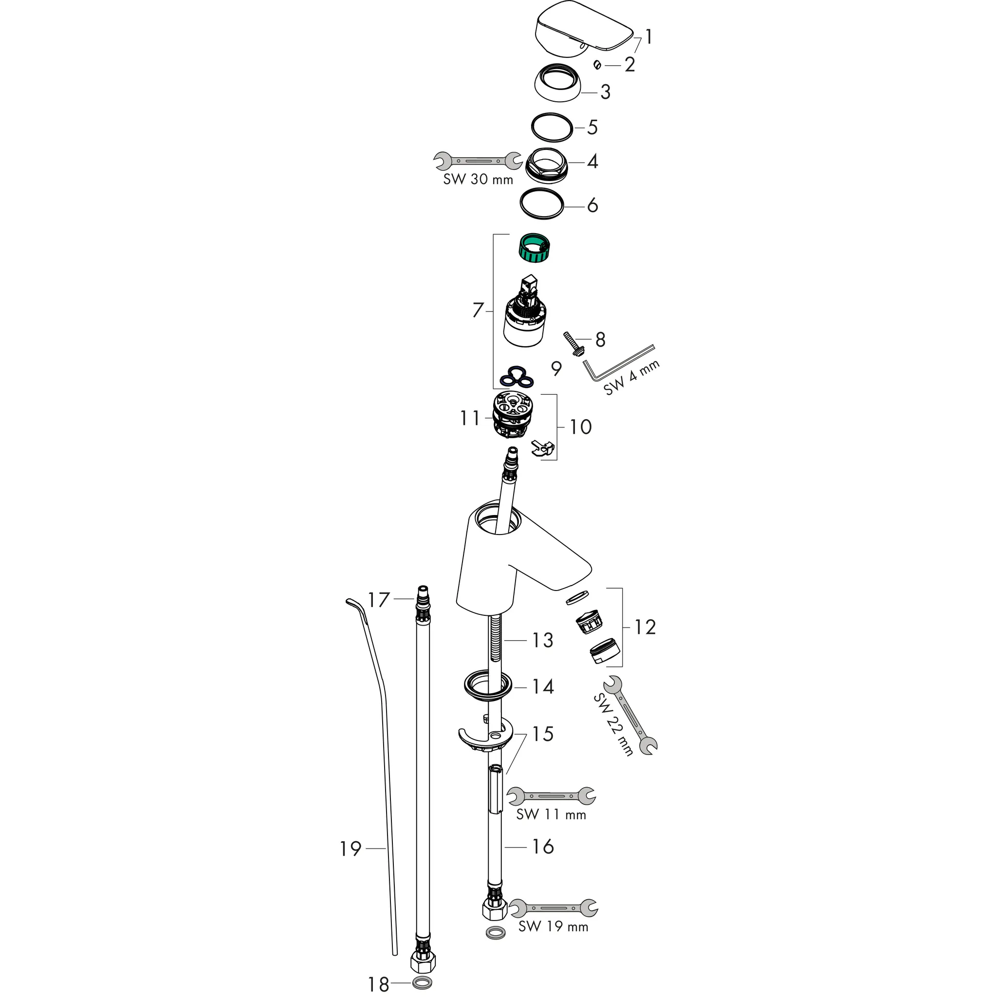 Waschtischmischer Logis 70 CoolStart chrom Waschtischmischer Logis 70 CoolStart chrom
