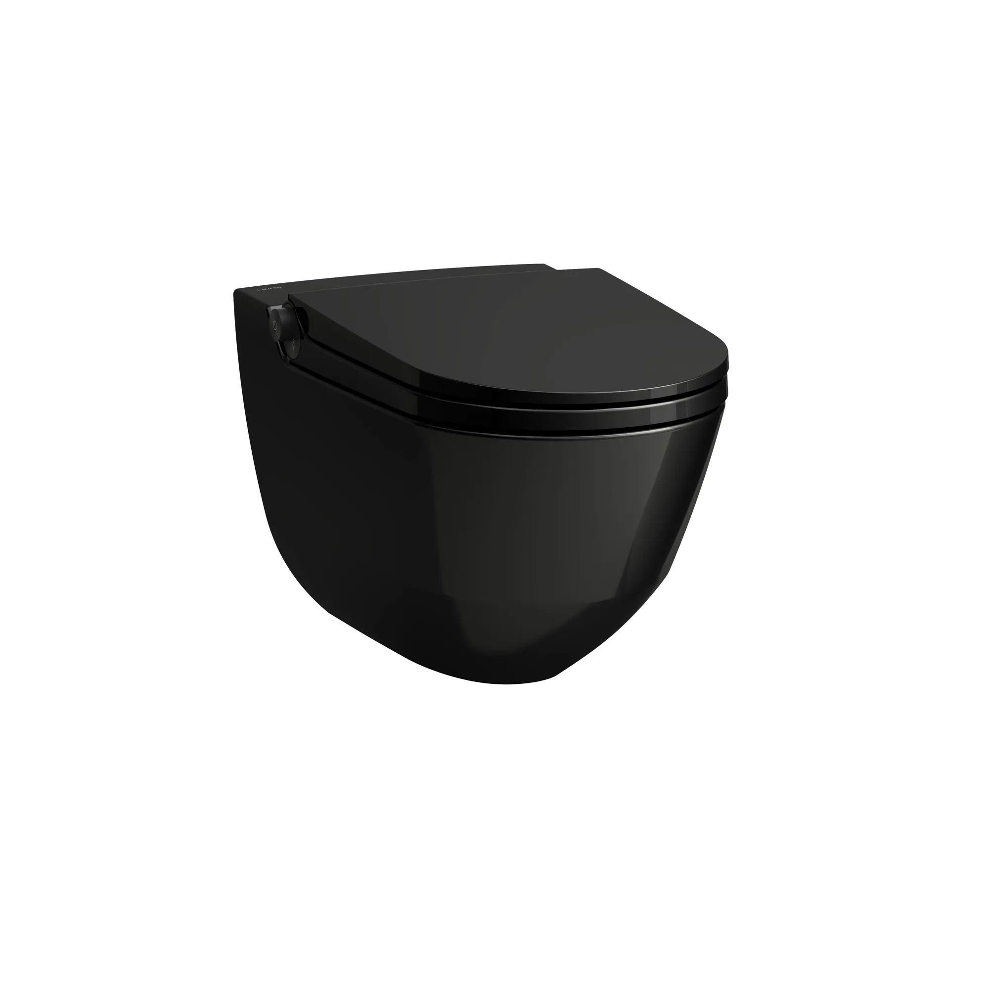 Laufen Dusch-WC wandhängend CLEANET RIVA, 600x355x405 mm, schwarz glänzend mit Titanschwamm-Controller und Touchscreen-Fernbedienung Laufen Dusch-WC wandhängend CLEANET RIVA, 600x355x405 mm, schwarz glänzend mit Titanschwamm-Controller und Touchscreen-Fernbedienung