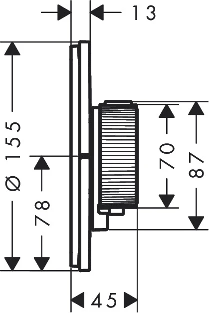 AXOR ShowerSelect ID Thermostat Unterputz rund für 1 Verbraucher Chrom