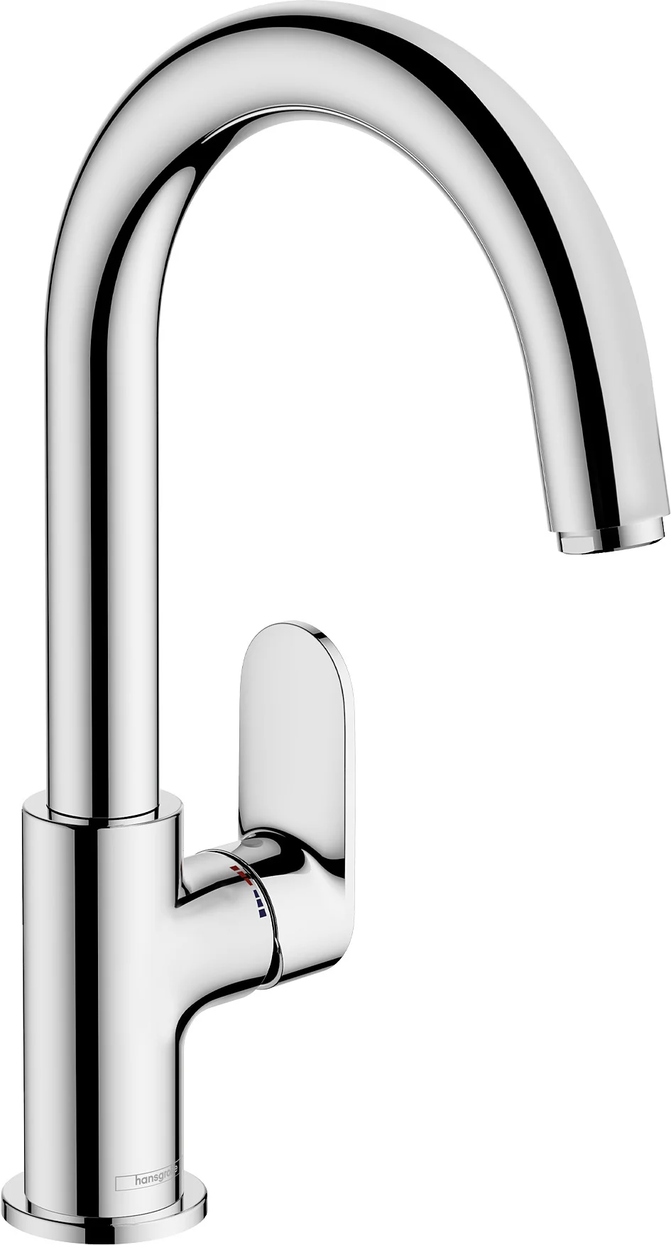 Hansgrohe Vernis Blend Einhebel-Waschtischmischer Chrom, Ausladung 166 mm, Auslaufhöhe 200 mm, Schwenkbereich einstellbar in 2 Stufen auf 120° oder 360°, Laminarstrahl, max. Durchflussmenge 5 l/min bei 3 bar