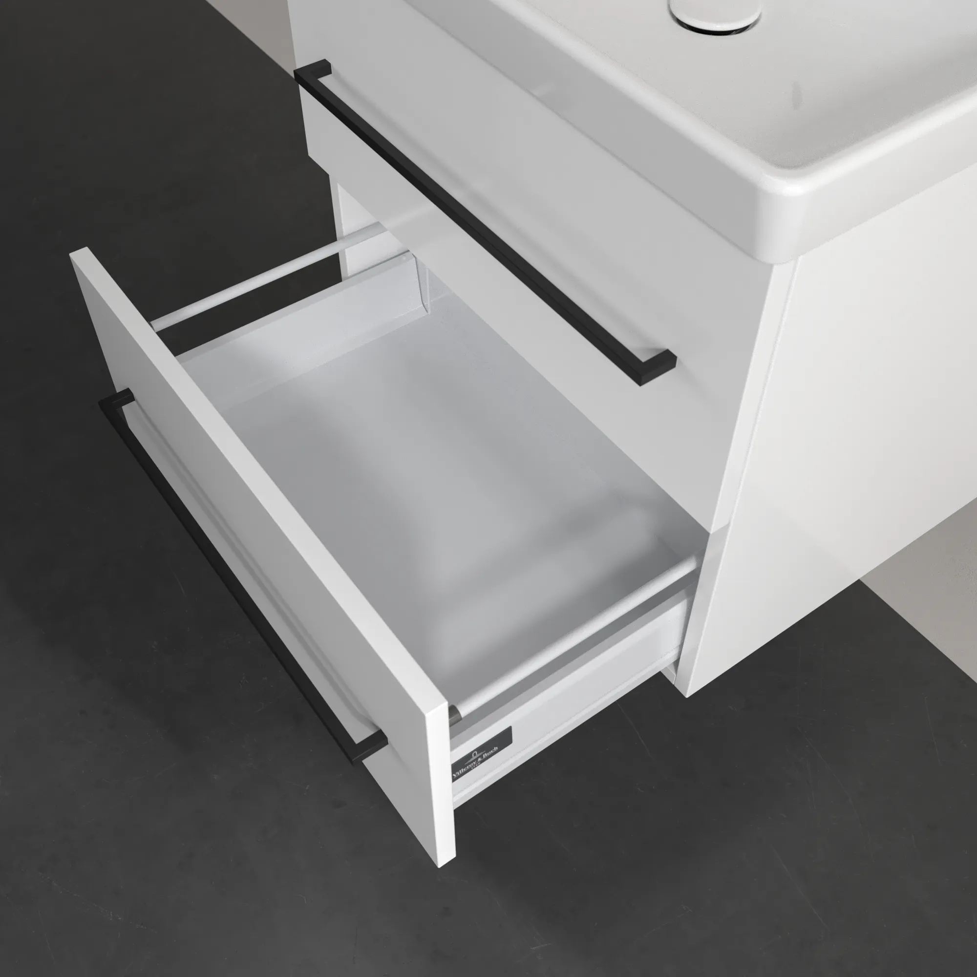 Villeroy & Boch Avento Waschbeckenunterschrank A88910, 576x514x484mm, 2 Auszüge, Brilliant White Villeroy & Boch Avento Waschbeckenunterschrank A88910, 576x514x484mm, 2 Auszüge, Brilliant White