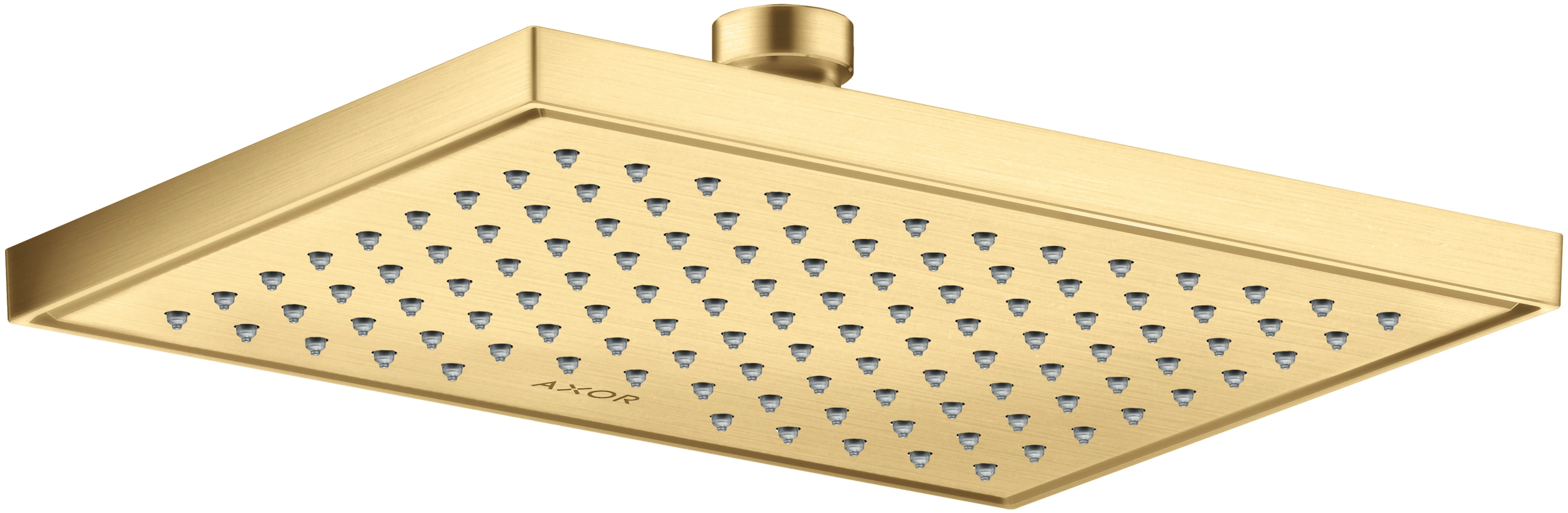 Hansgrohe AXOR ShowerSolutions Kopfbrause 1jet EcoSmart Brushed Gold Optic 245 x 185 mm verstellbarer Winkel abnehmbar für Decken- oder Wandmontage G 1/2 Hansgrohe AXOR ShowerSolutions Kopfbrause 1jet EcoSmart Brushed Gold Optic 245 x 185 mm verstellbarer Winkel abnehmbar für Decken- oder Wandmontage G 1/2
