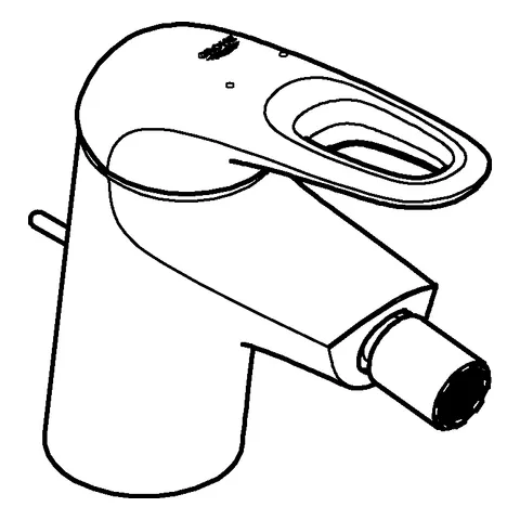 Einhand-Bidetbatterie Eurostyle 33565_3, Einlochmontage, Zugstangen-Ablaufgarnitur 1 1/4'', offener Metall-Hebelgriff, chrom Einhand-Bidetbatterie Eurostyle 33565_3, Einlochmontage, Zugstangen-Ablaufgarnitur 1 1/4'', offener Metall-Hebelgriff, chrom