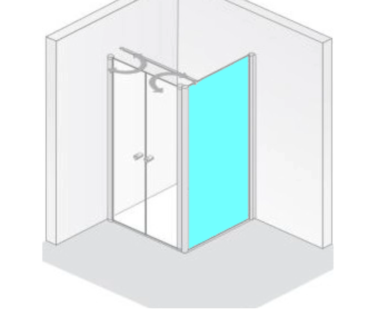 HSK teilgerahmte Seitenwand „Exklusiv 2.0“ 90 × 200 cm Glas Nebel, Profile Chromoptik (Alu Hochglanz poliert) HSK teilgerahmte Seitenwand „Exklusiv 2.0“ 90 × 200 cm Glas Nebel, Profile Chromoptik (Alu Hochglanz poliert)