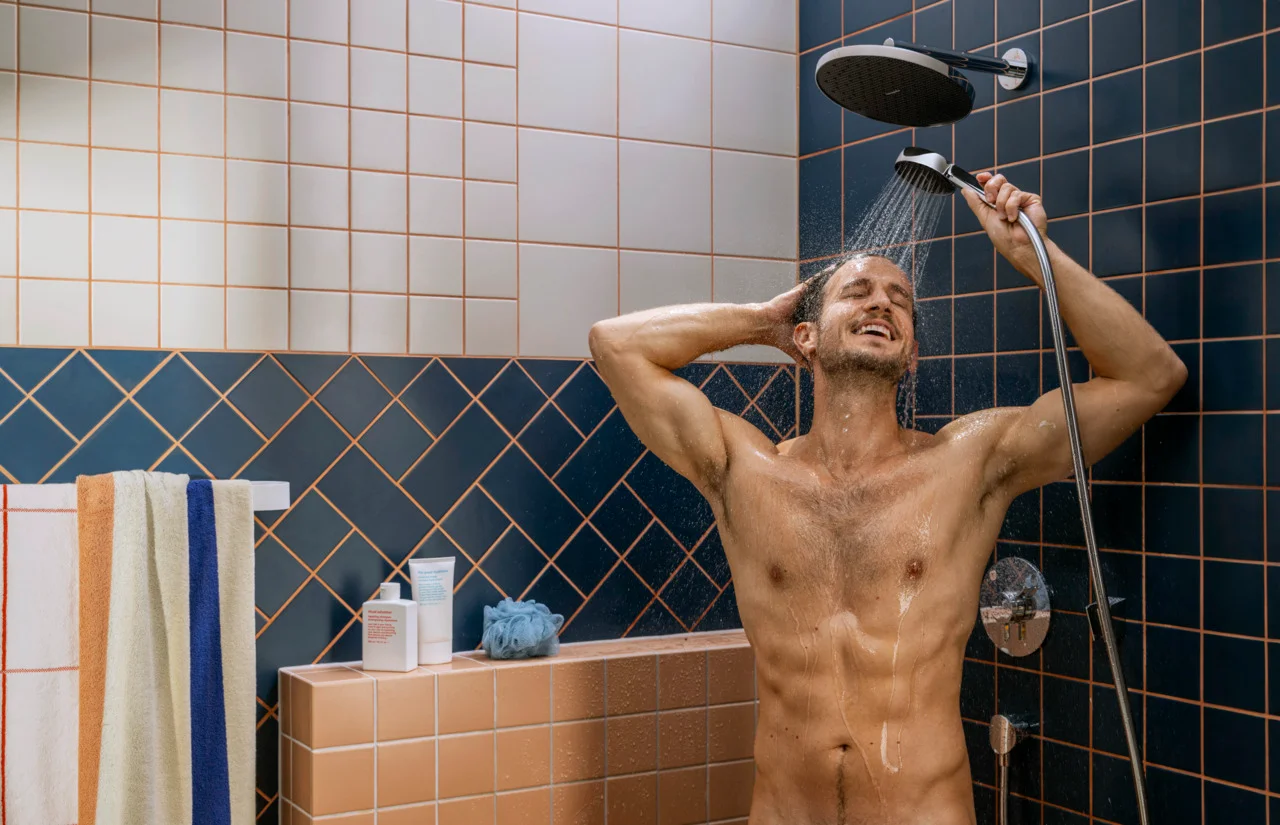 Hansgrohe Activera Select S Handbrause, Chrom, 95 mm Brausekopfgröße, Rain & ImpactRain Strahlarten, FlexPower Technologie, QuickClean+, für Durchlauferhitzer geeignet