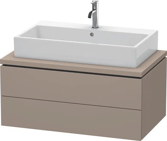 Duravit Waschtischunterschrank wandhängend „L-Cube“ 92 × 40 × 54,7 cm Basalt Matt