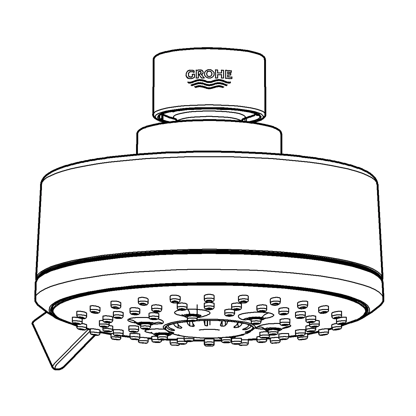 Grohe Tempesta Cosmopolitan 100 Kopfbrause 4 Strahlarten chrom Grohe Tempesta Cosmopolitan 100 Kopfbrause 4 Strahlarten chrom