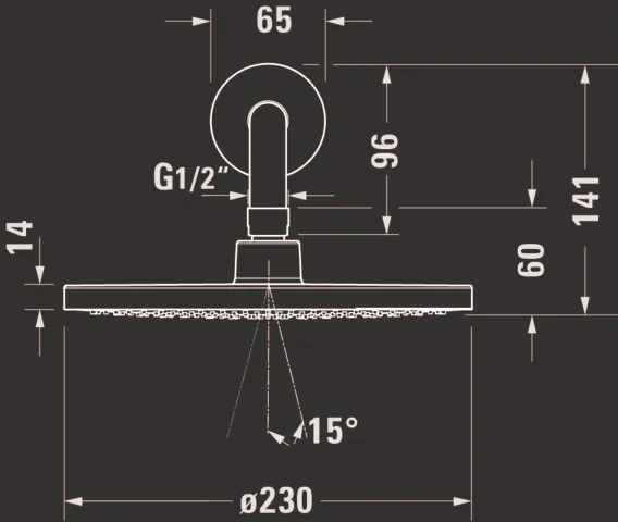 Duravit Brausegarnitur Brausen und Zubehör Kopfbrausenset „ZubehörArmaturen“ Duravit Brausegarnitur Brausen und Zubehör Kopfbrausenset „ZubehörArmaturen“