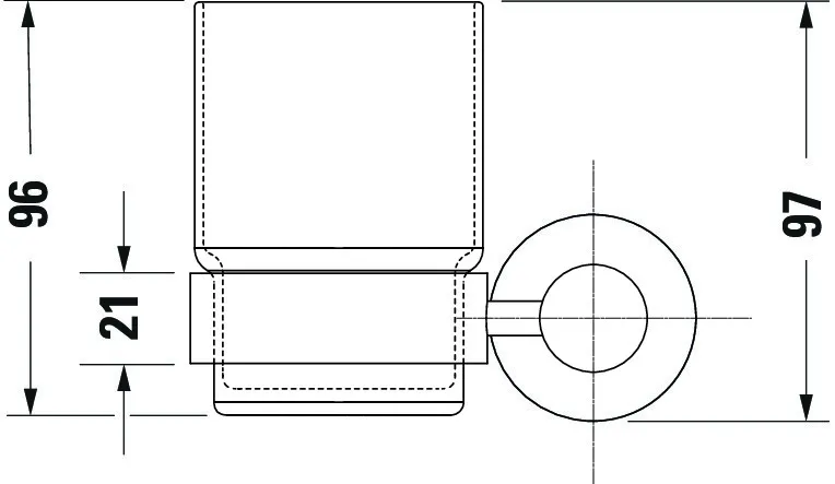 Duravit Glashalter „D-Code“ Glas links, matt, chrom in chrom / weiß /, Befestigung sichtbar, links Duravit Glashalter „D-Code“ Glas links, matt, chrom in chrom / weiß /, Befestigung sichtbar, links