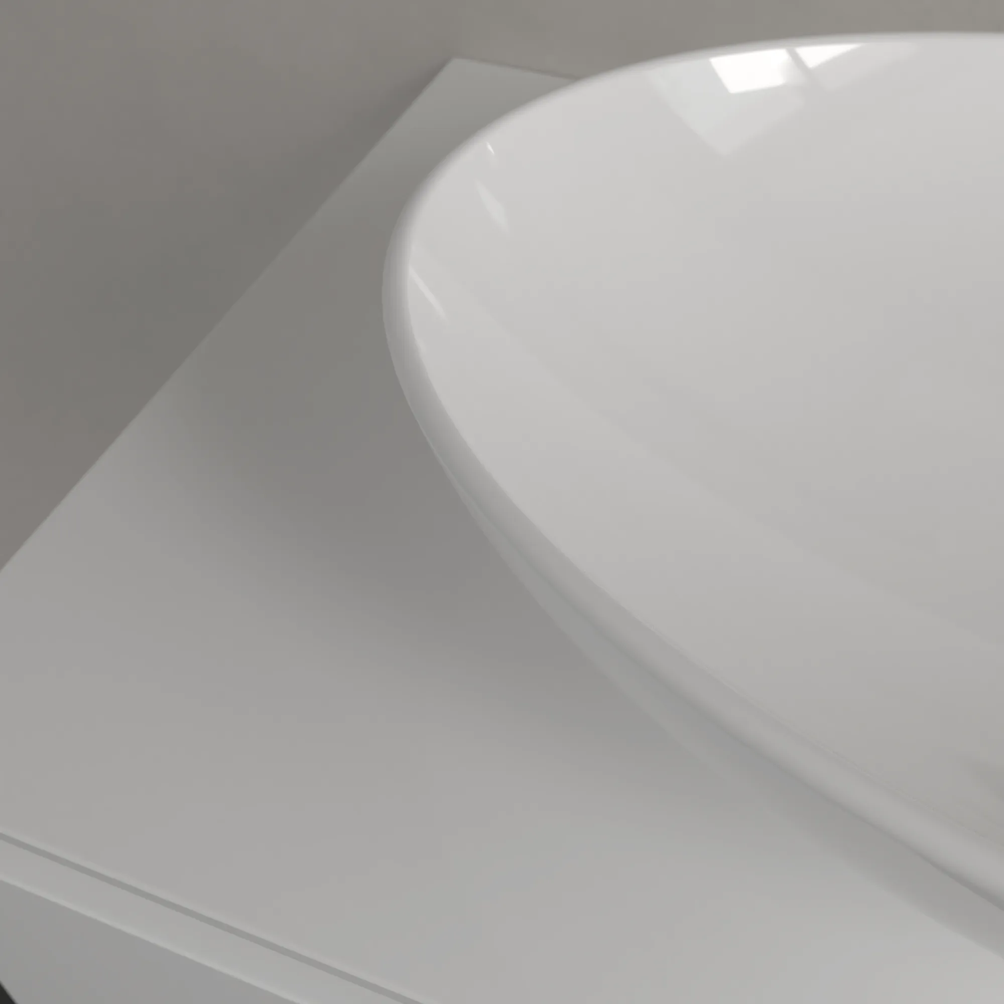 Villeroy & Boch Aufsatzwaschtisch aus TitanCeram „Loop & Friends“ 560 × 380 × 150 mm, ohne Hahnlochbohrung in Weiß Alpin