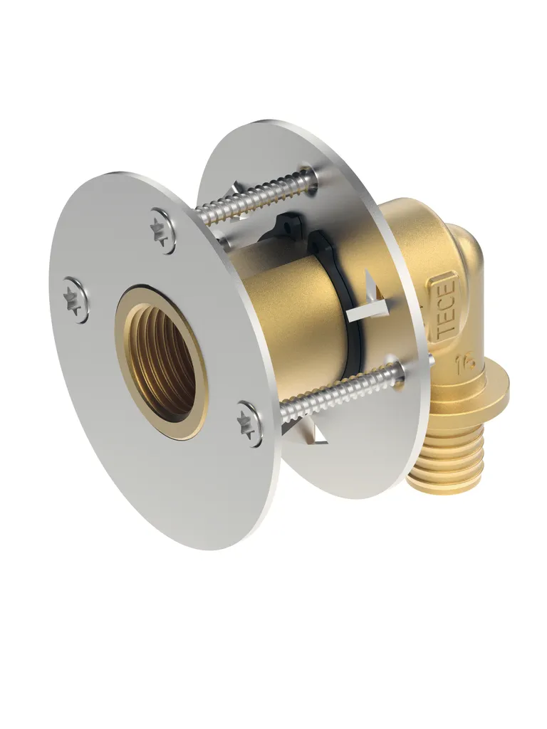 TECEflex Wanddurchführung mit Druckring, Dimension 16 × Rp 1/2″ Siliziumbronze TECEflex Wanddurchführung mit Druckring, Dimension 16 × Rp 1/2″ Siliziumbronze