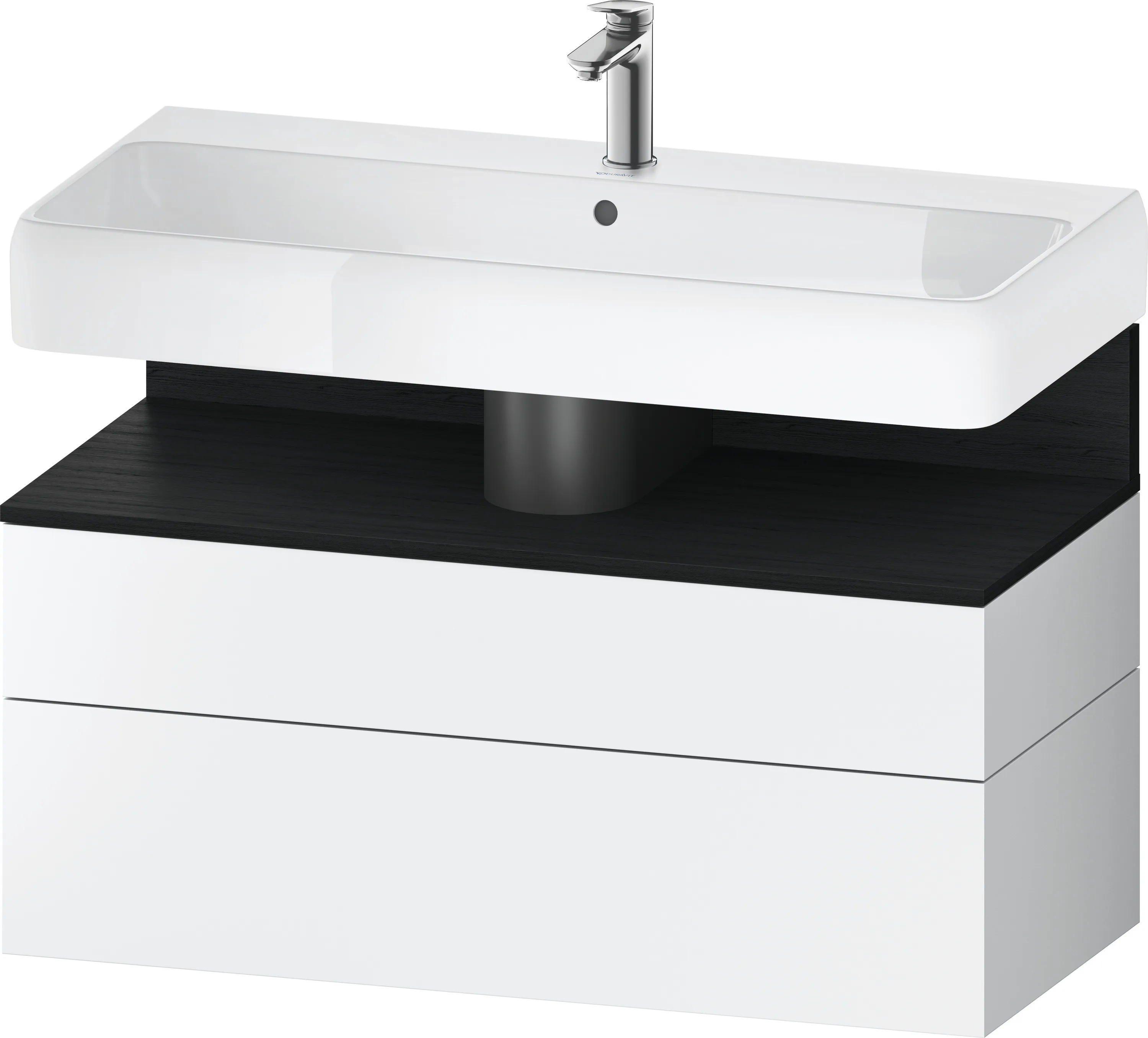 Duravit Waschtischunterschrank wandhängend „Qatego“ 99 × 59 × 47 cm, mit Beleuchtung