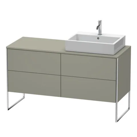 Duravit Waschtischunterschrank bodenstehend „XSquare“ 140 × 77,8 × 54,8 cm Steingrau Seidenmatt Duravit Waschtischunterschrank bodenstehend „XSquare“ 140 × 77,8 × 54,8 cm Steingrau Seidenmatt