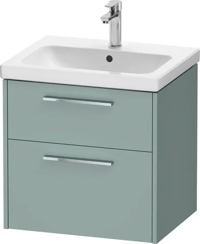 Duravit Waschtischunterschrank Wandhängend „D-Code“ 58,4 × 55,5 × 46 cm in Fjordgrün Matt
