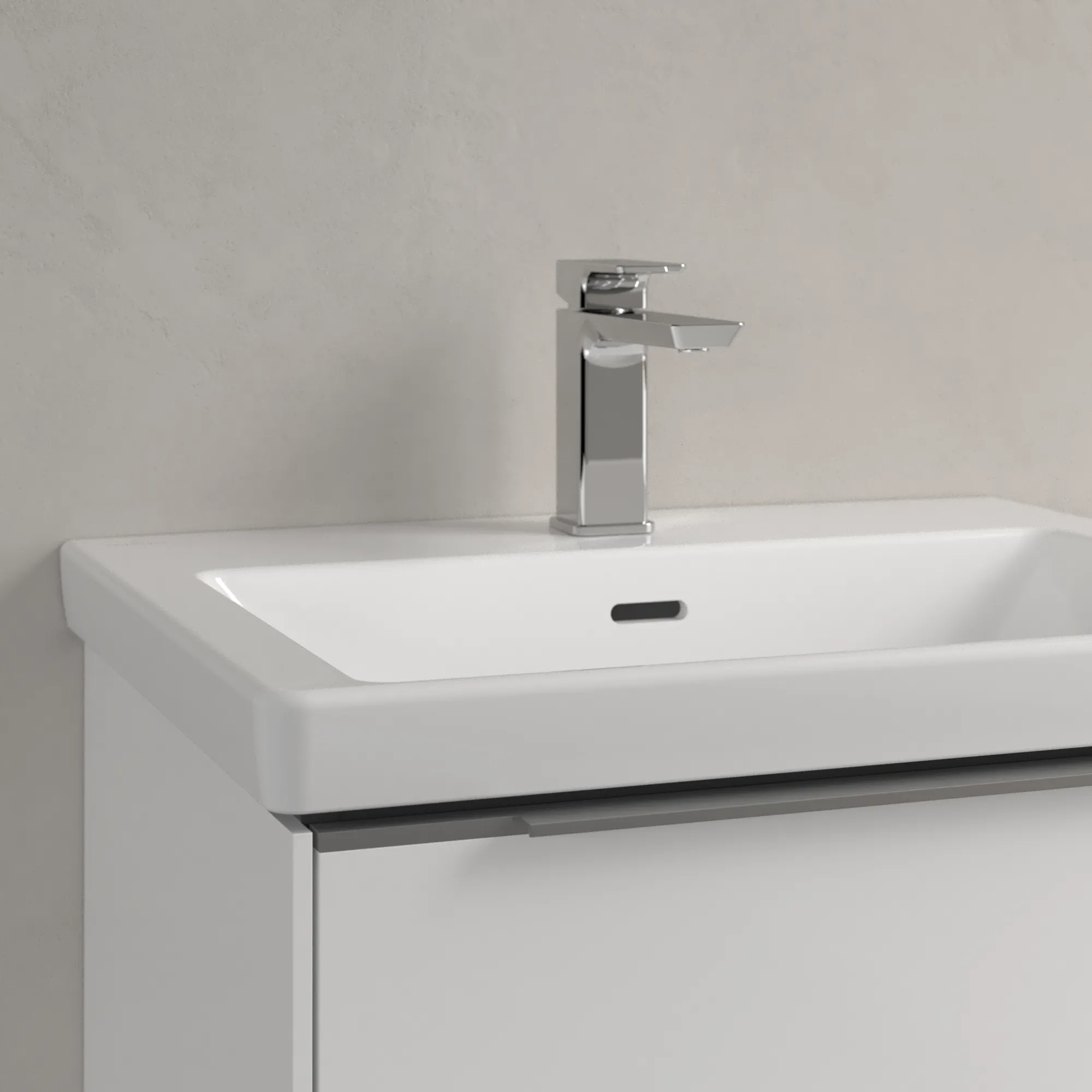 Villeroy & Boch Wandwaschtisch aus TitanCeram „Subway 3.0“ 600 × 470 × 165 mm, ohne Hahnlochbohrung, Hahnlochposition mittig in Weiß Alpin Villeroy & Boch Wandwaschtisch aus TitanCeram „Subway 3.0“ 600 × 470 × 165 mm, ohne Hahnlochbohrung, Hahnlochposition mittig in Weiß Alpin