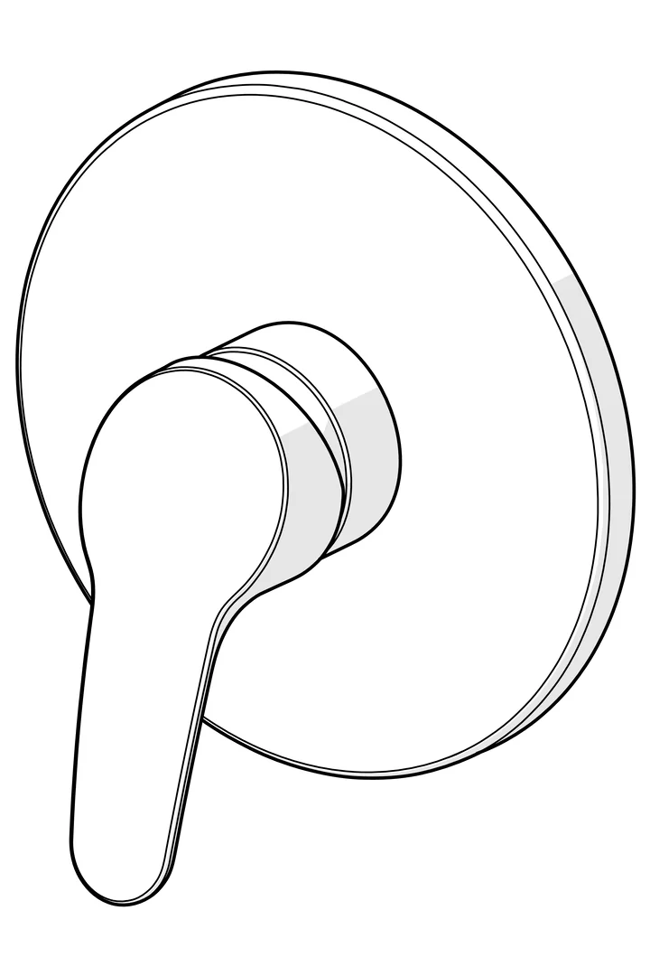 HansaMIX Duscharmatur Hansamix neu Einhebelmischer Fertigmontageset für Brausebatterie 8185 Rosette rund Chrom