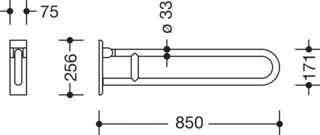 HEWI Stützklappgriff „Serie 805 Classic“