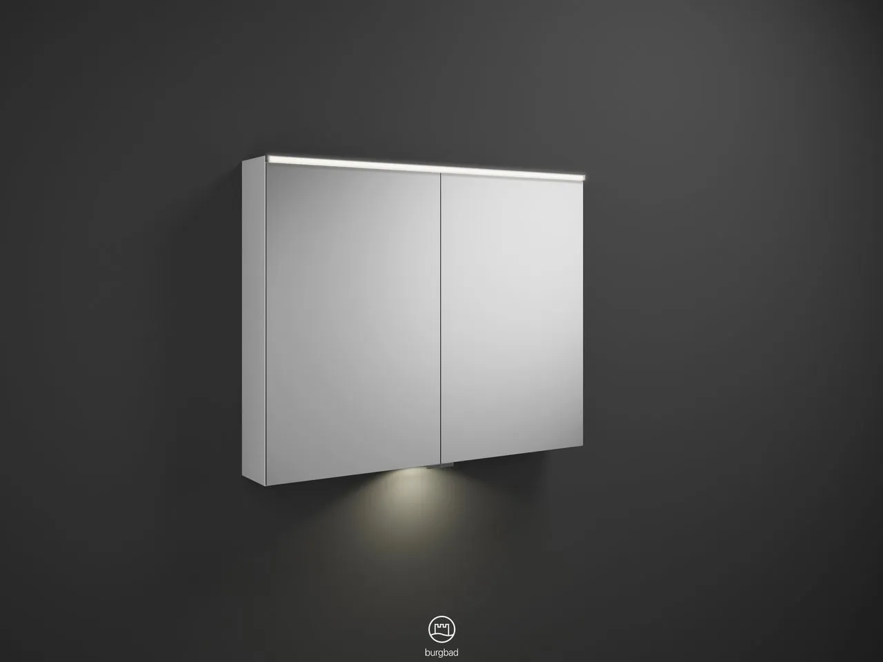 Spiegelschrank Eqio von burgbad – beidseitig verspiegelt, LED-Aufsatzleuchte 4200 K, 170 mm tief, 1000 mm breit, 800 mm hoch Spiegelschrank Eqio von burgbad – beidseitig verspiegelt, LED-Aufsatzleuchte 4200 K, 170 mm tief, 1000 mm breit, 800 mm hoch